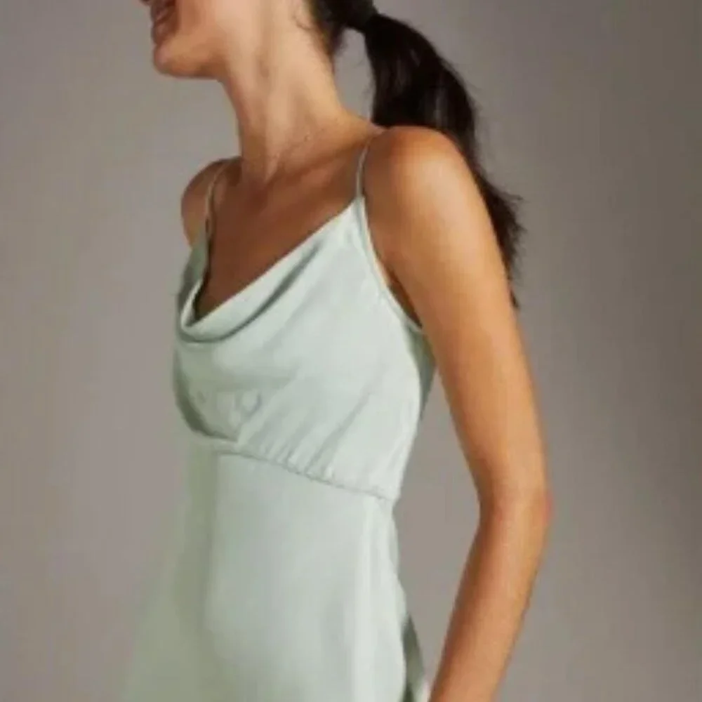 Anthropologie Elyse Luxe Bias Cut Slip Dress Mint Green Silky Midi ✨ 💃🏻 Medium - Picture 4 of 6